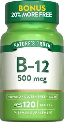 SM Nature's Truth B12 Vitamin 500 mcg 120 Tablets (3 Pack)