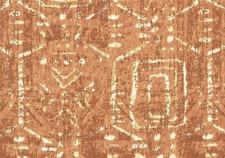 Mill Creek Fabric Taranis   Brick  Print Cotton Drapery Upholstery 