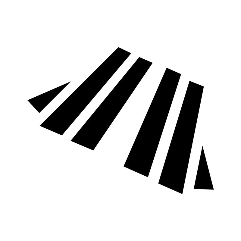 6X postes de pilar de ventana negros aptos para puerta para Chevrolet Captiva Sport 2006-2010 Foto 2 de 4