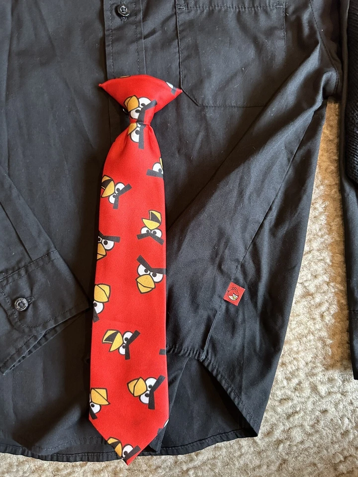 Chaps, Arrow, AngryBirds Boys Dress Shirts Long Sleeve•Sz 7•Sweater, Ties, Shoes - Image 4 of 4