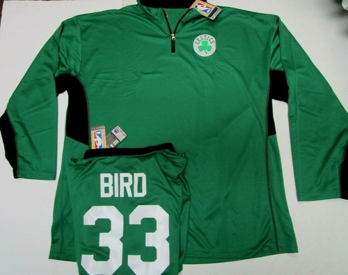LARRY BIRD Boston Celtics JERSEY 1/4 Zipp Felpa Giacca NBA NUOVO ALTO 3X 4X  | eBay