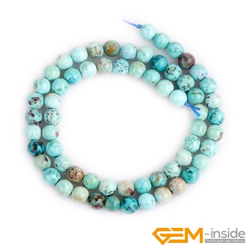 Natural Blue Peru Turquoise Gemstone Loose Spacer Beads For Jewelry Making 15" - Foto 10 di 28