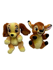 Disney Babies lot Bambi  Lady Disney Parks 10" Plush Stuffed Animal