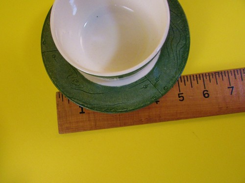 Vintage Colonial Homestead Royal China Konvolut 3 Tassen 1 Untertasse grün weiß - Bild 11 von 11