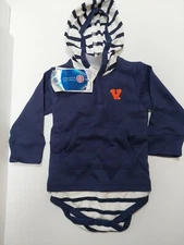 Striped Hooded Creeper/Hoody Virginia Cavaliers 18 mos