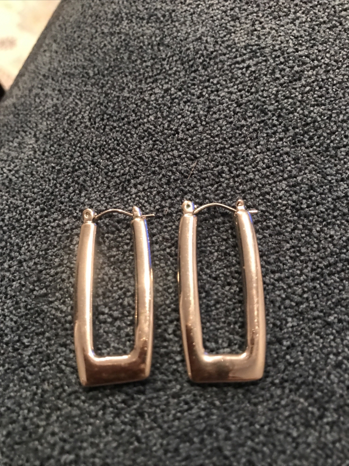 Lia Sophia Rectangular Shaped Silver Earrings - image 1