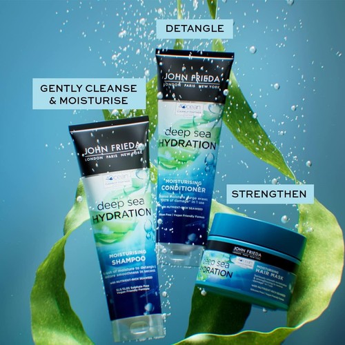 2x John Frieda Deep Sea Hydration Moisturising Conditioner 250ml for Dry Hair - Picture 2 of 6