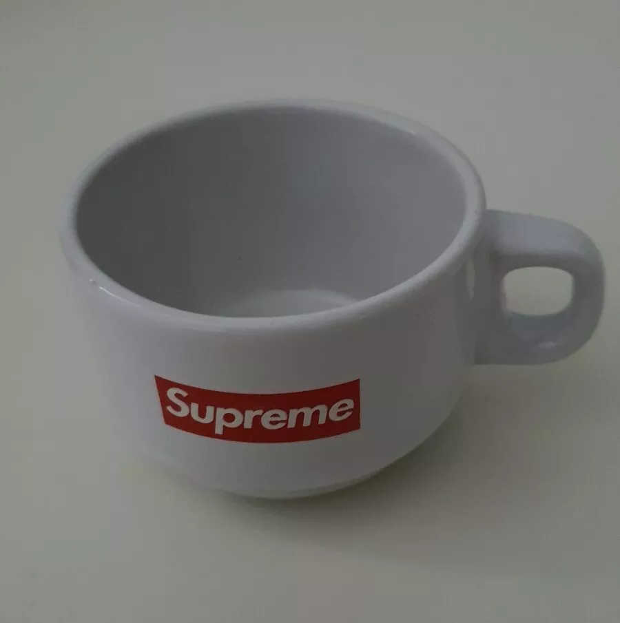 FW14 Supreme Espresso Keramik Weiß Tasse Rot Kiste Logo Sehr Selten Zubehör