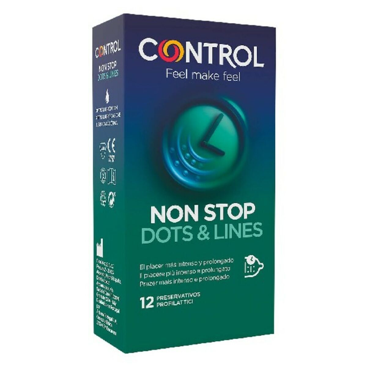 Kondome Non Stop Dots & Lines Control [12 uds]