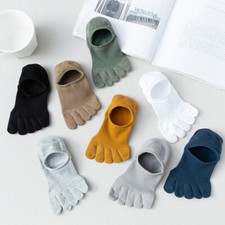Summer Five-finger Mesh Socks Elastic Toe Socks Sports Running Solid Color Men