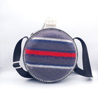 Vintage Desert Scout Wool Blanket Covered Plastic Canteen Striped Metal Canvas