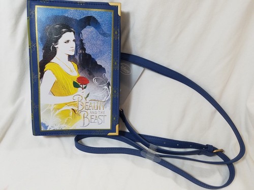 Beauty And the Beast Book Purse Dark Blue 2017 Live Emma Watson Disney Store Bag - Picture 2 of 7