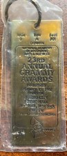 Rare & Sealed Collectible 23rd Annual GRAMMY Awards Brass Keychain