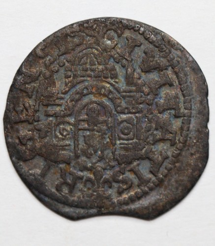 1577 1 scellino, moneta libera città di Riga, Livonia, Lettonia Lituania Polonia - Foto 2 di 3