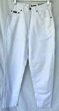 VTG 80's 90's..HIGH RISE..WAISTED..TAPERED..WHITE..MOM..DENIM JEANS..NWT 7/8
