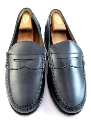 Allen Edmonds ''NEWMAN'' Leather Penny Loafer 10 EEE Black WORN ONE TIME (483N)