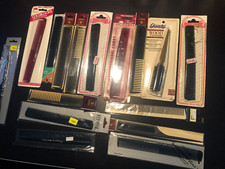 Large lot of vintage hair dressing styling sectioning combs various brands