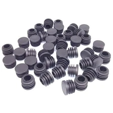 50pcs Round Plastic Black Blanking End Cap Caps Tube Pipe Inserts Plug Bung 20mm