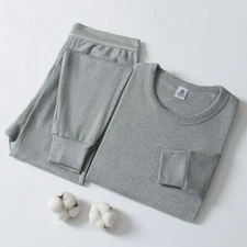 Thermal Underwear for Men Long Johns Base Layer Top and Bottom with fly