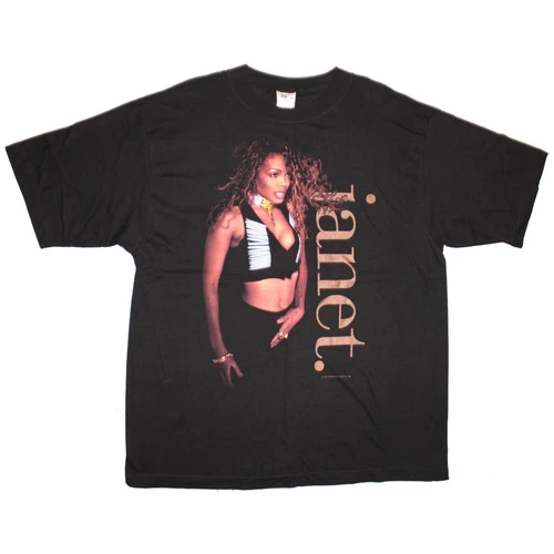 Janet Jackson Vintage T-shirt size XL Black -94 World T 1990s vintage concert t-shirt, vintage, size XL, single stitch, B+ condition