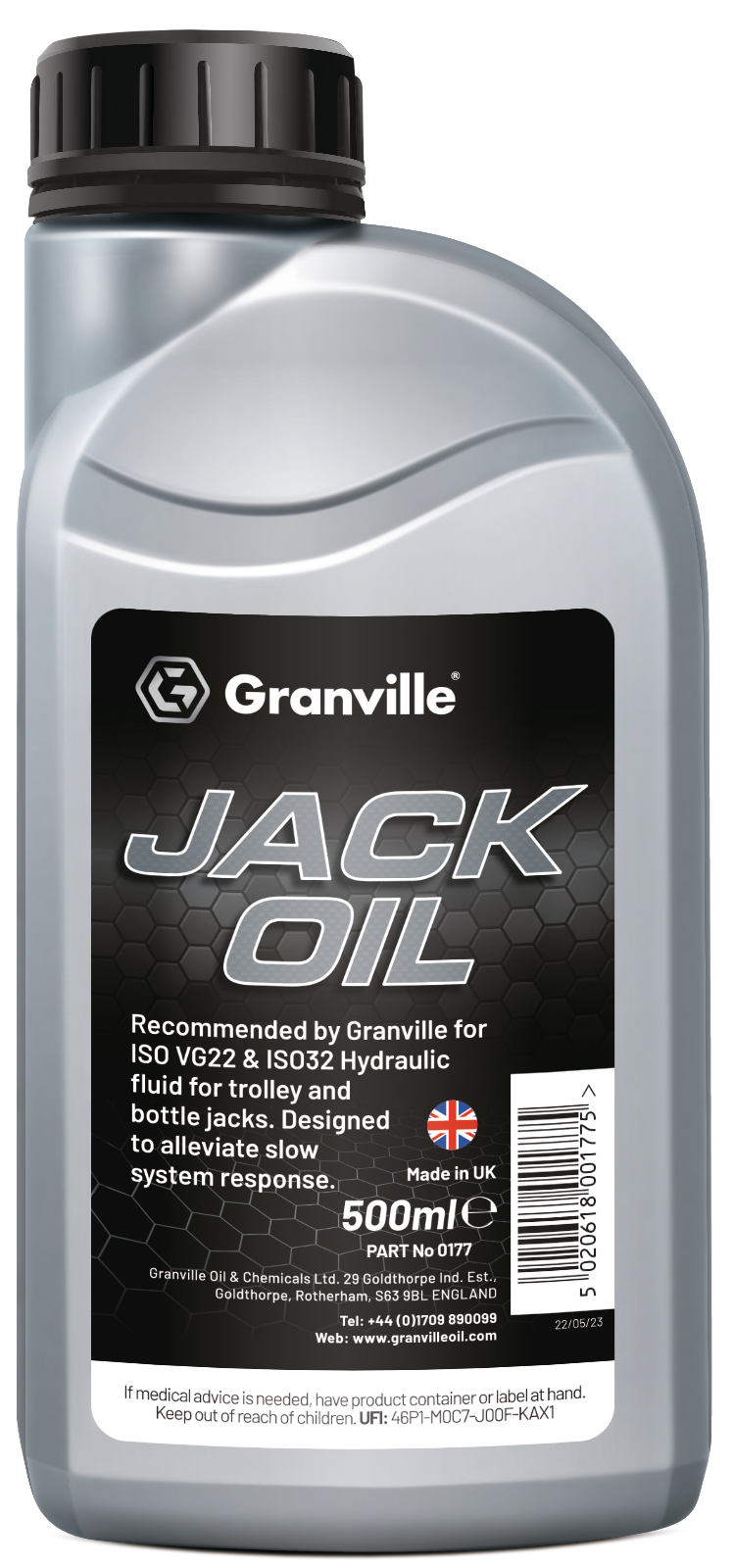 Granville Jack Oil Hydraulic Fluid Trolley & Bottle 500ml