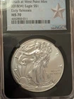 2018-W Early Releases  American Silver Eagle Graded NGC MS70 4652859-011