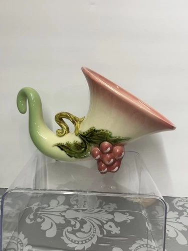 Hull Pottery Tokay Cornucopia Produced 1958/60. Vintage No Cracks/chips