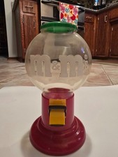 Vintage M&M Candy Dispenser Collectible Plastic Gumball Machine Style 1991 Mars