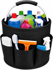 Cleaning Caddy with Handle, 17L Foldable Cleaning Supply Organizer with 6 Pocket