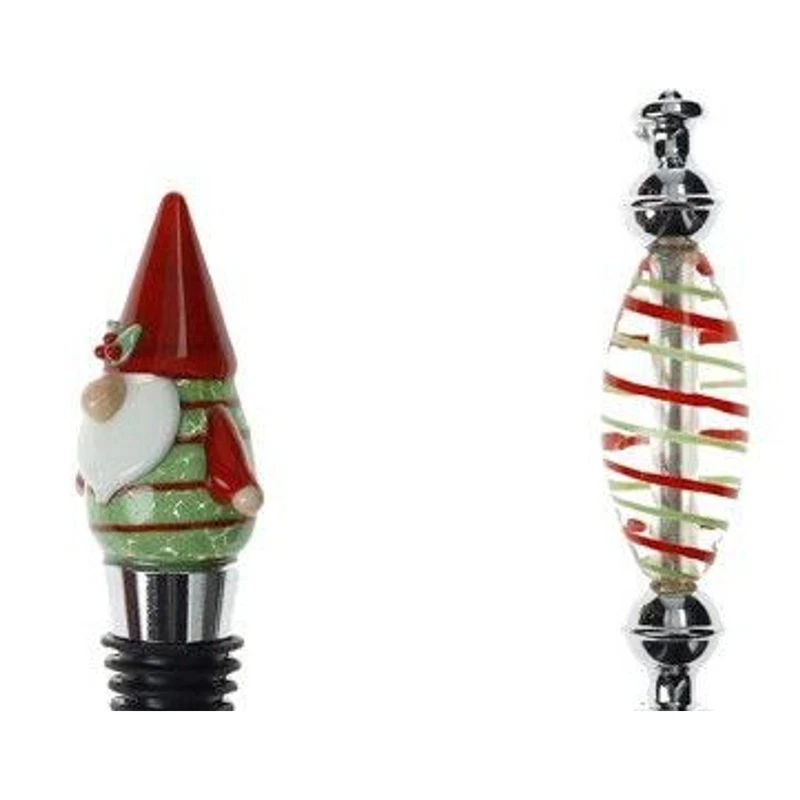 Set Vino Natalizio 3 Pezzi BRANDANI Christmas Cavatappi Tappo Apribottiglie, fotografia 5 di 9