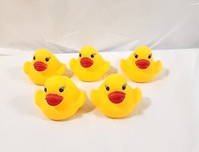Rubber Ducks Lot of 5 Yellow Gift Baby Bath Shower Cute Toys Ducky Duckie Bird