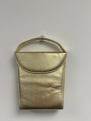 Vintage van dal England 80er Gold Top Henkeltasche, Anlass Ausgehen Verkleiden