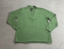 EDDIE BAUER Damen Pullover Sweater XL Vintage Strickpullover Jumper 15804 Grün