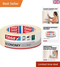 Narrow Self-Adhesive Masking Tape, 50m x 38mm - Reliable No-Residue Finish