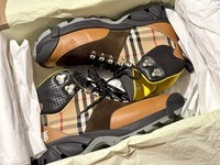 Burberry Multi Colour Tor Hiking Boots with Yellow Inners. Size EU41