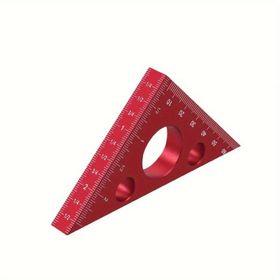 Aluminum Esquadro Ruler, 45/90 Degree Frosted Right Angle Gauge, Triangle Ruler 