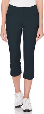NEW PGA TOUR Women's 22'' Tech Capri Golf Pants, Black Size 16