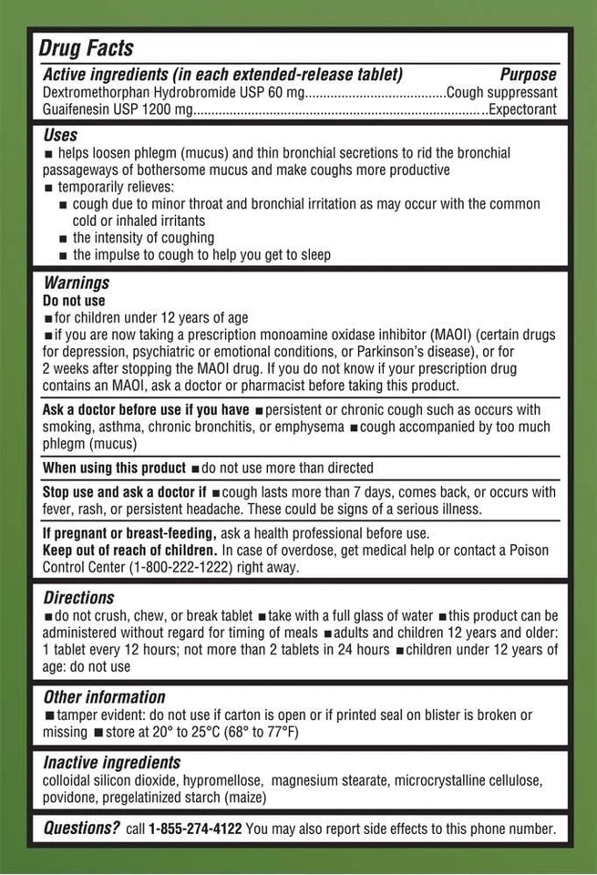 Средство от слизи первичного здоровья максимальная сила СД 60 мг/1200 мг расширенное высвобождение - Изображение 2 из 4