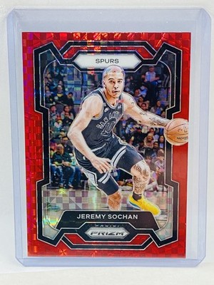 2023-24 Panini Prizm Jeremy Sochan Red Power #13/75