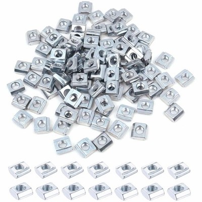 100Pcs 2020 Series M5 Sliding T Nuts Metric M5 Thread Slide in T-Nut for 20x2...