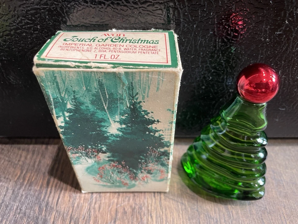 Avon TOQUE DE NAVIDAD Jardín Imperial Colonia 1 FL OZ Botella Árbol COMPLETA EN CAJA Foto 2 de 2