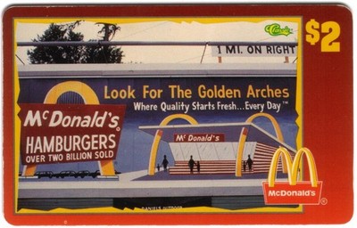 Mcdonald's 1996' Blick für Die Golden Bögen 'Billboard (#1 Of 50) Handy Karte
