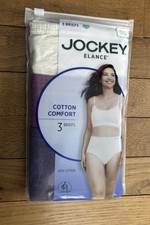 Women  s Size Small 5 Jockey Elance 3-Pack Comfort Brief Panty 100 Cotton