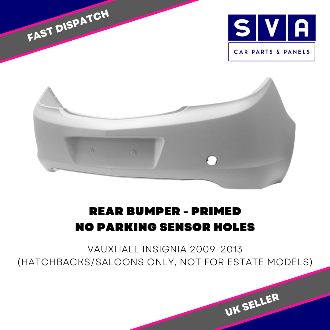 Rear Bumper Primed Vauxhall Insignia 2009-2013 - Insurance Approved 1404648 New