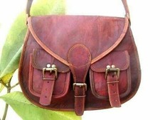 Cartera mensajera de cuero vintage de calidad de hombro para mujer Bolso...