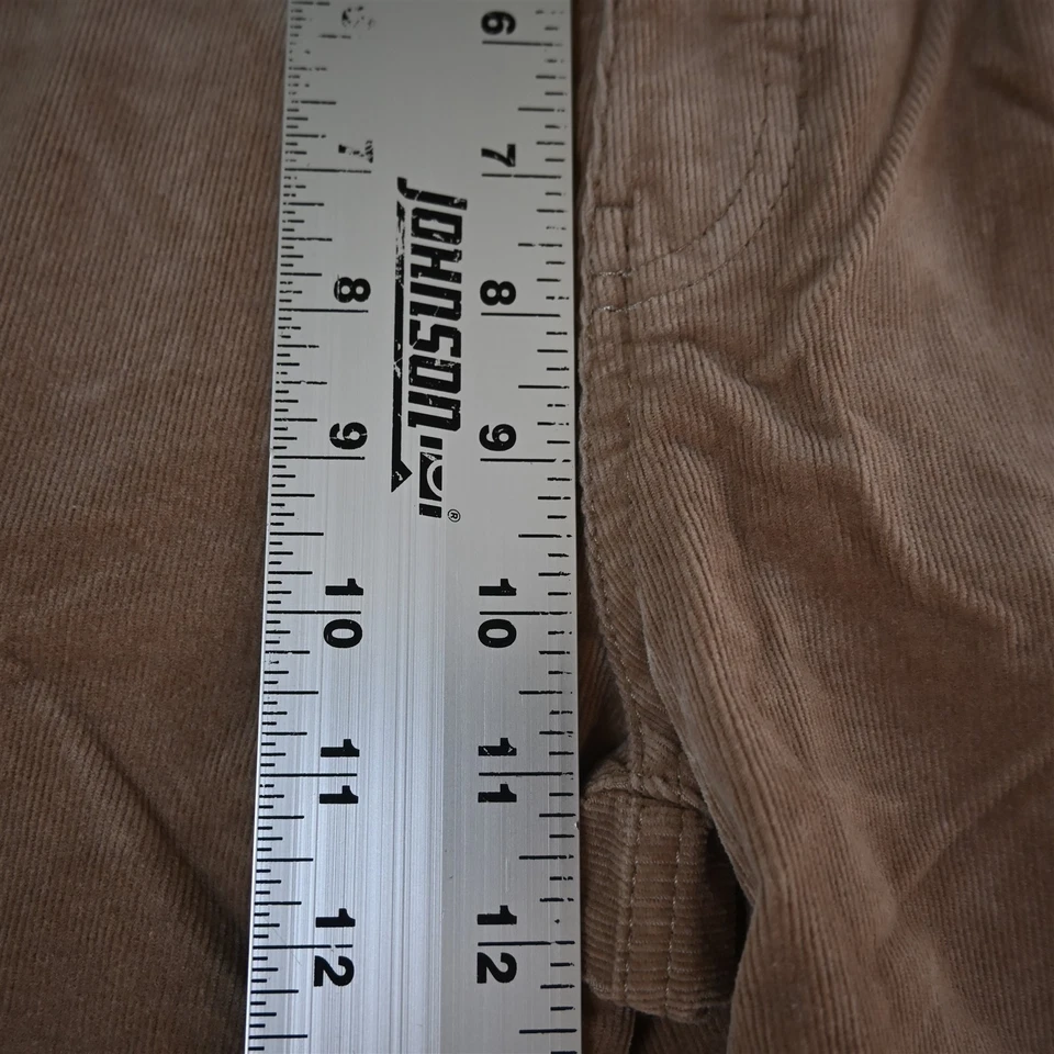 Pantalones Talbots 10 Caqui Pana Cintura Alta Pierna Recta 5 Bolsillos Mujer Foto 3 de 4