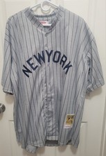 1916-17 Joe DiMaggio #5 Gray Road Pinstripe Jersey Cooperstown Size 2XL...