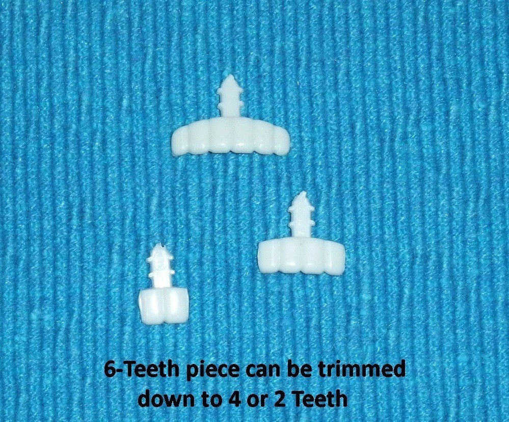 DOLL TEETH - 4 Large & 4 Small - Shirley Temple doll teeth - Plastic TEETH