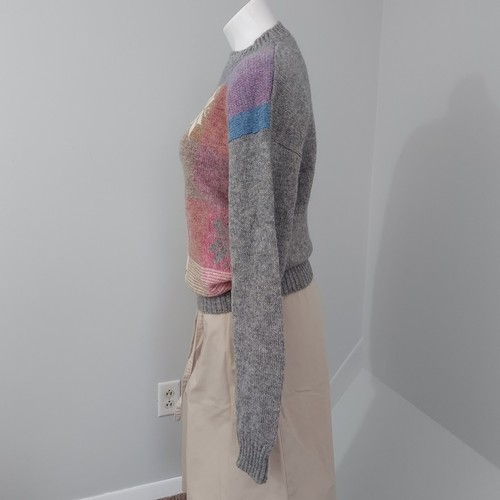 Vintage 1990s Thane Snow Flake Color Block Wool Sweater, M - Picture 5 of 18