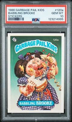 1986 Topps Garbage Pail Kids Series 3 OS3 BABBLING BROOKE 120a PSA 10 GEM MINT